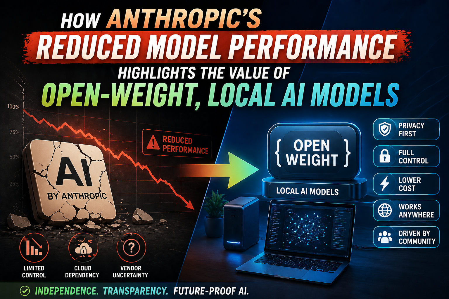 How Anthropic’s Reduced Model Performance Highlights the Value of Open-Weight, Local AI Models