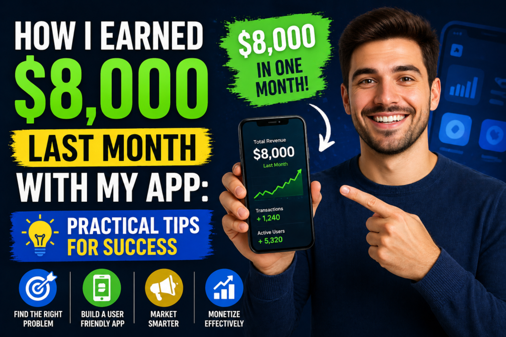 How I Earned $8,000 Last Month with My App: Practical Tips for Success