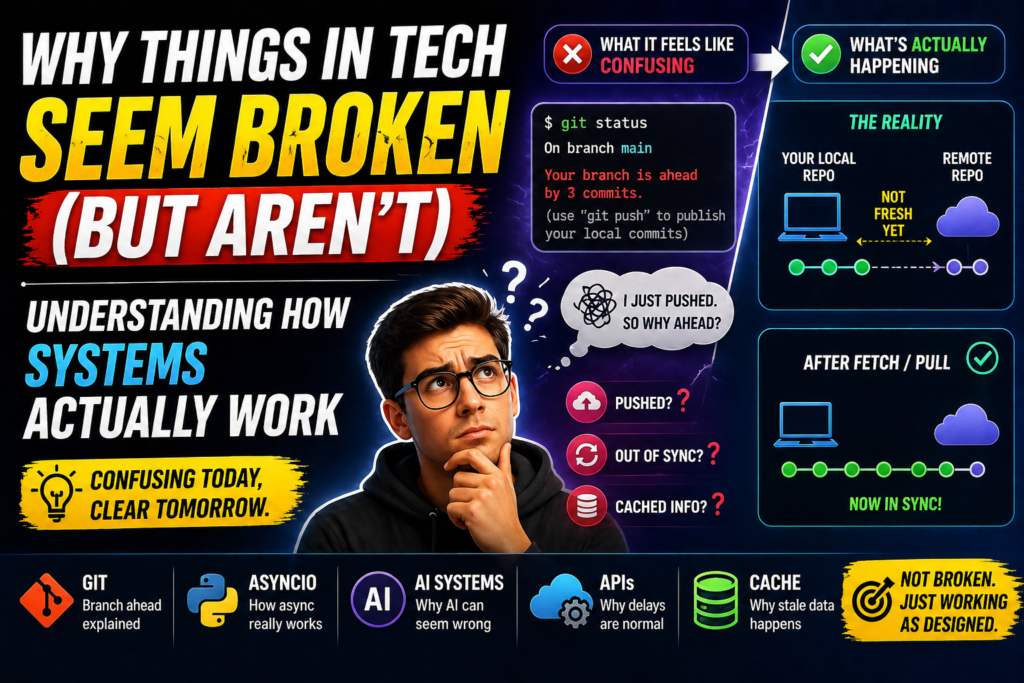 Why Git Says You’re Ahead After Push: And What It Teaches About System Design